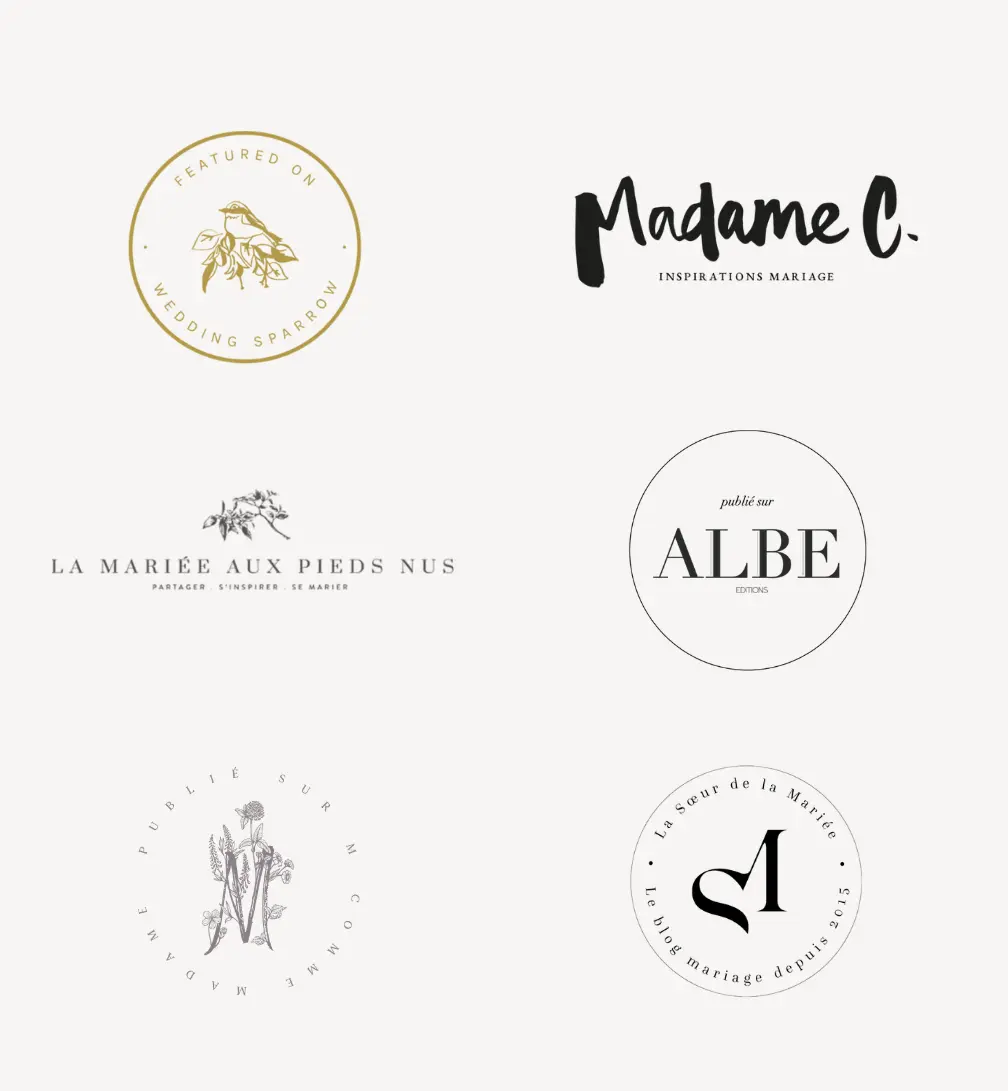 logos blogs de mariages